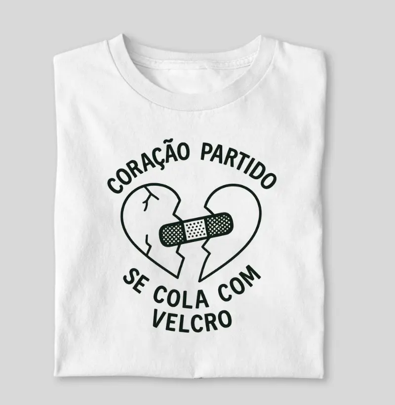 Coração partido se cola com velcro