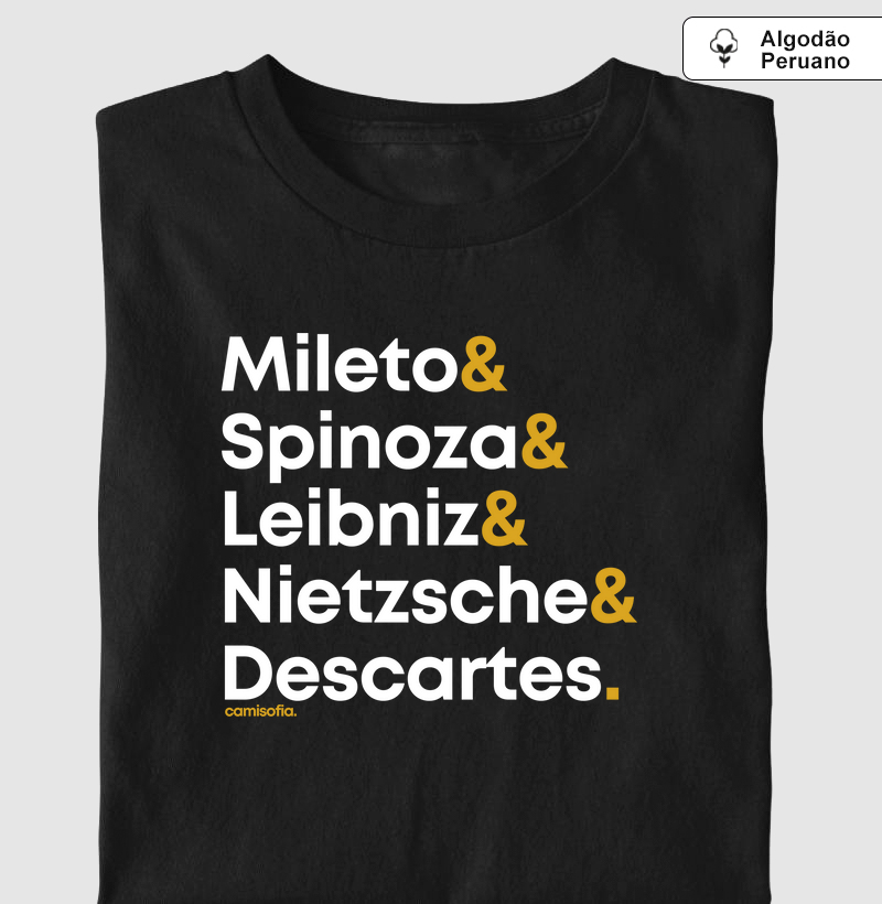 Filósofos Influentes - Mileto, Spinoza, Leibniz, Nietzsche, Descartes