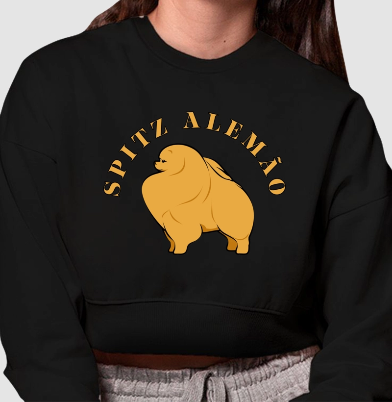 Moletom Cropped Spitz Alemão