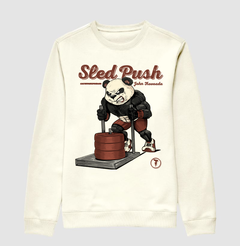 Panda Sled Push  - Suéter Moletom