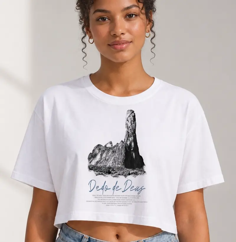 Camiseta Cropped Clássicos do Brasil | Dedo de Deus