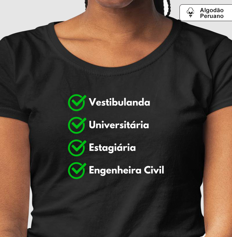 Vestibulanda, Universitária, Estagiária, Engenheira Civil