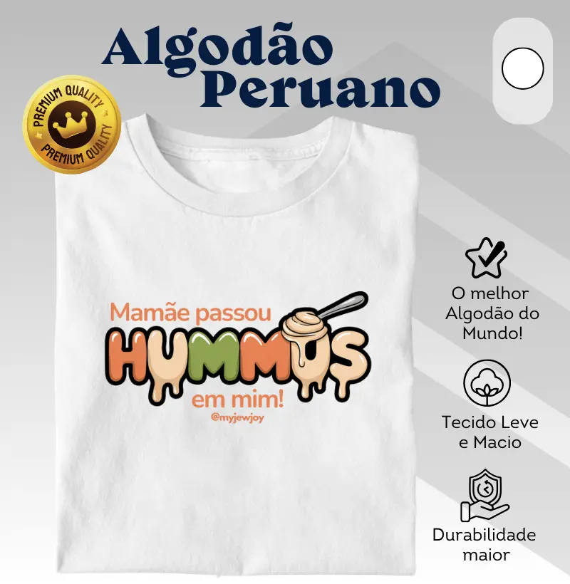 Mamãe passou hummus em mim