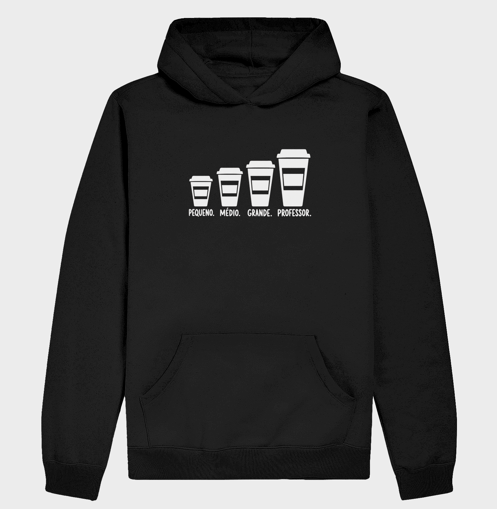 Tamanhos de café de professor - Hoodie Moletom