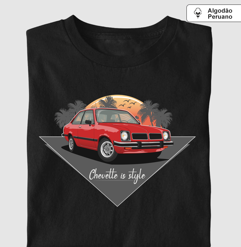 Chevette is Style | Vermelho - Camiseta Algodão Peruano