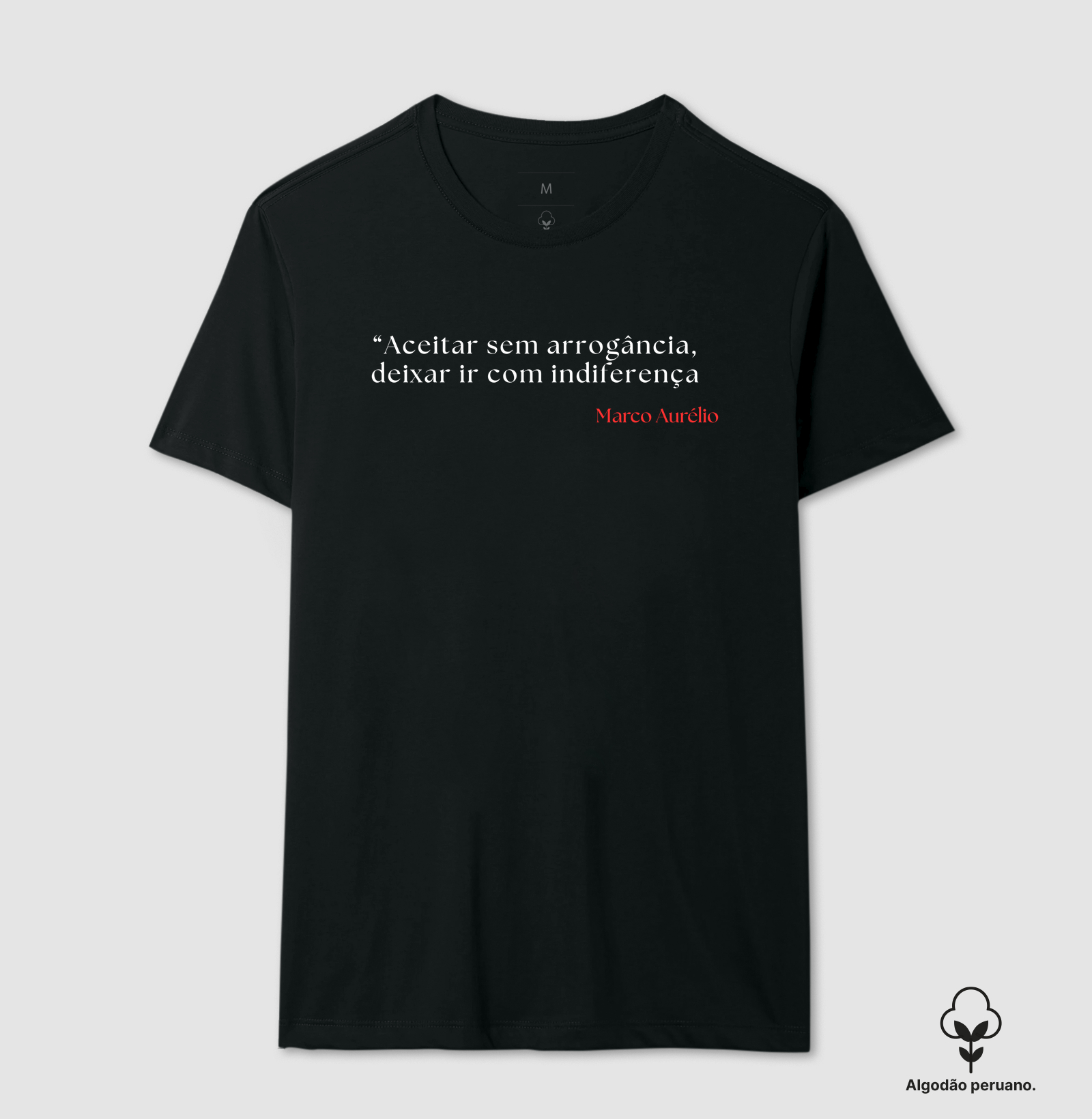 Camiseta em Algodão Peruano Marco Aurélio