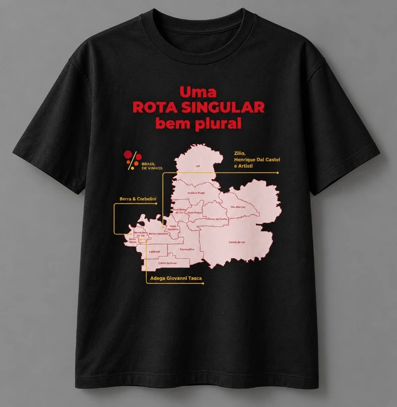 Camiseta Brasil de Vinhos - Rota Singular - Camiseta