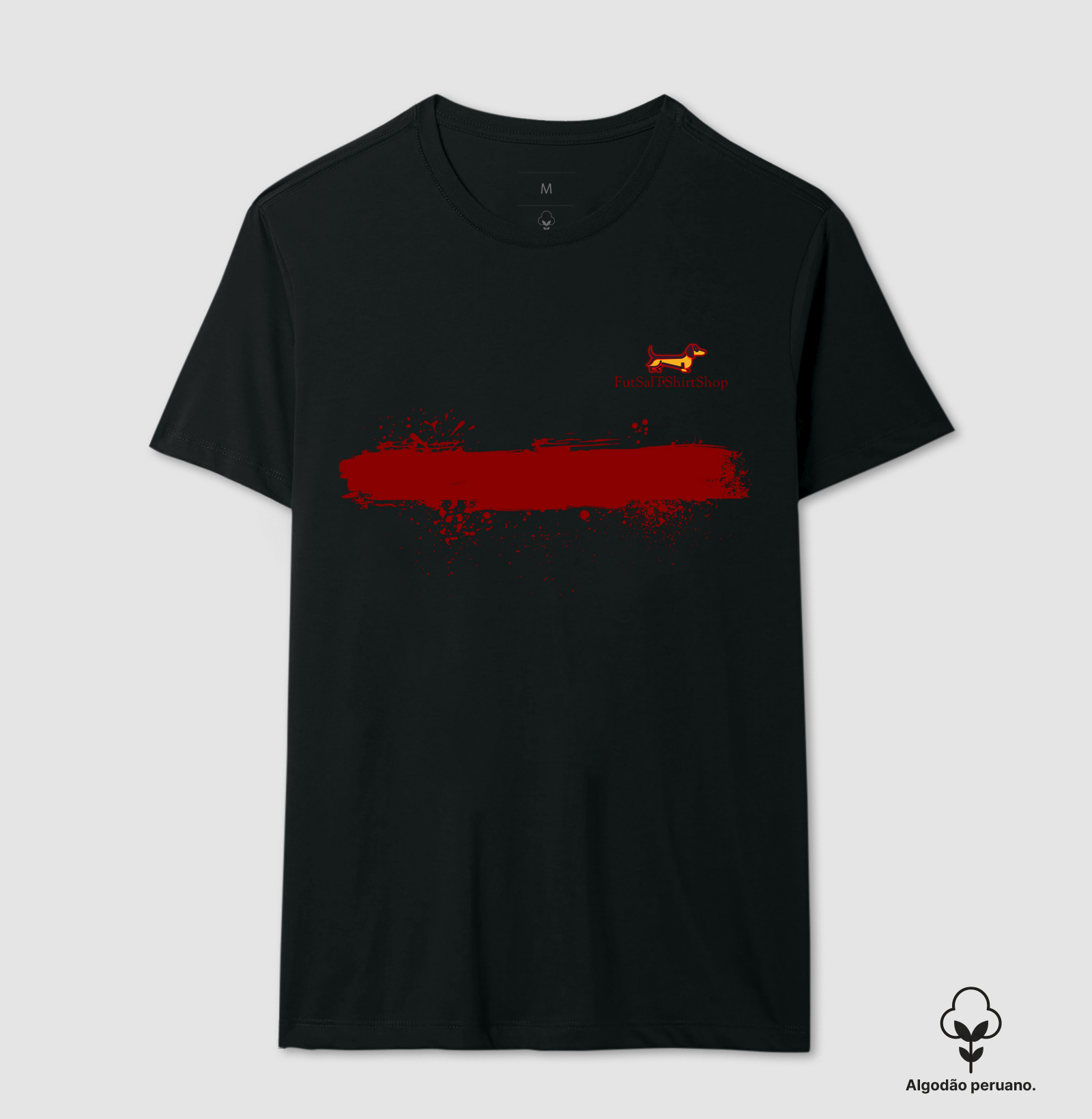 T-shirt faixa bordô