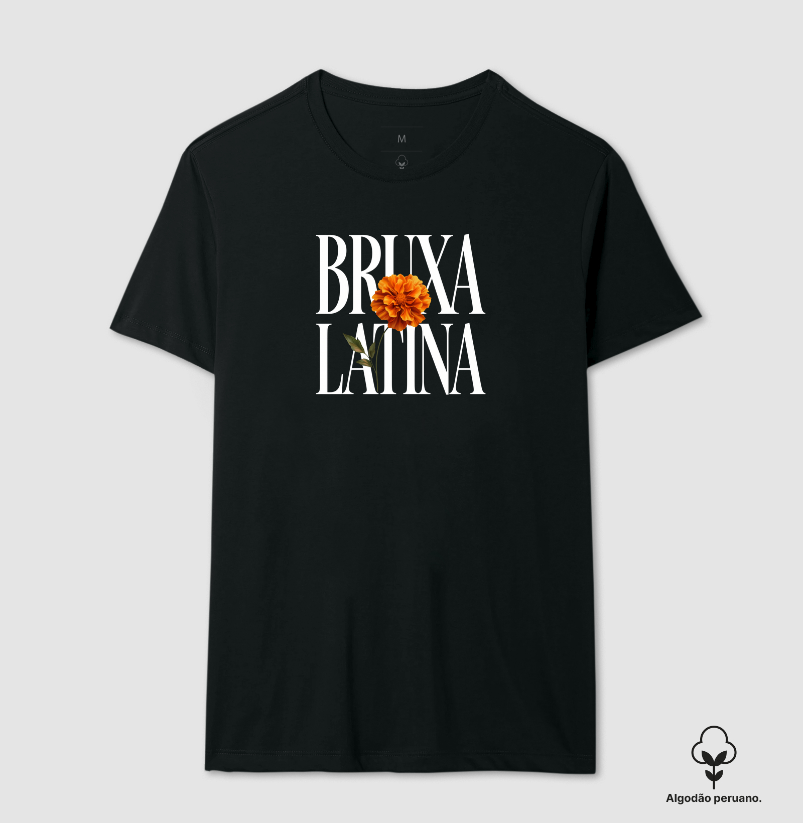 bruxa latina - Camiseta Algodão Peruano