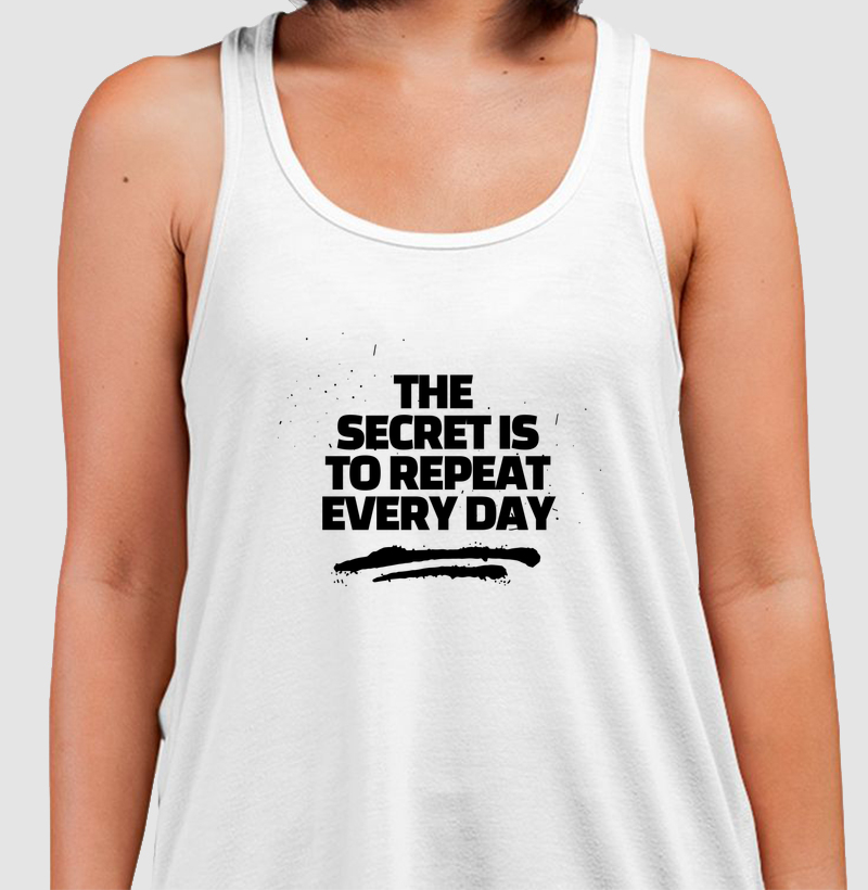 Regata The Secret ! Coleção Motivação Treino. Unissex. Algodão Premium.