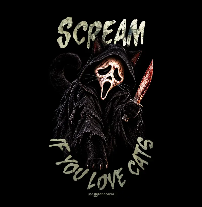 Scream if you love cats - Camiseta