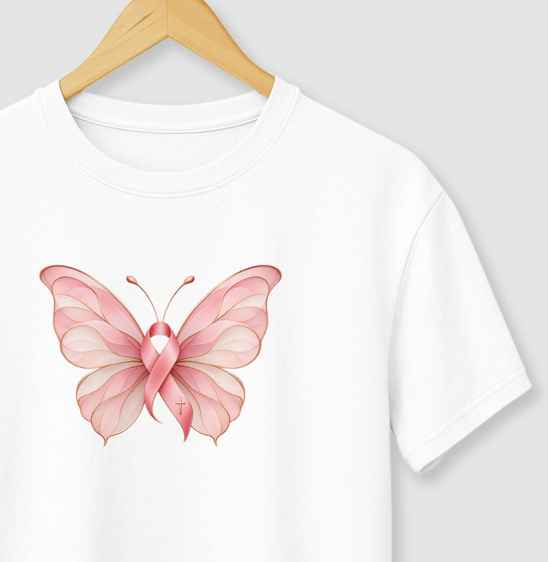 Outubro Rosa | Renovada em Fé - Camiseta