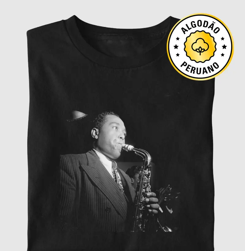 Charlie Parker, 1947 - Camiseta Algodão Peruano