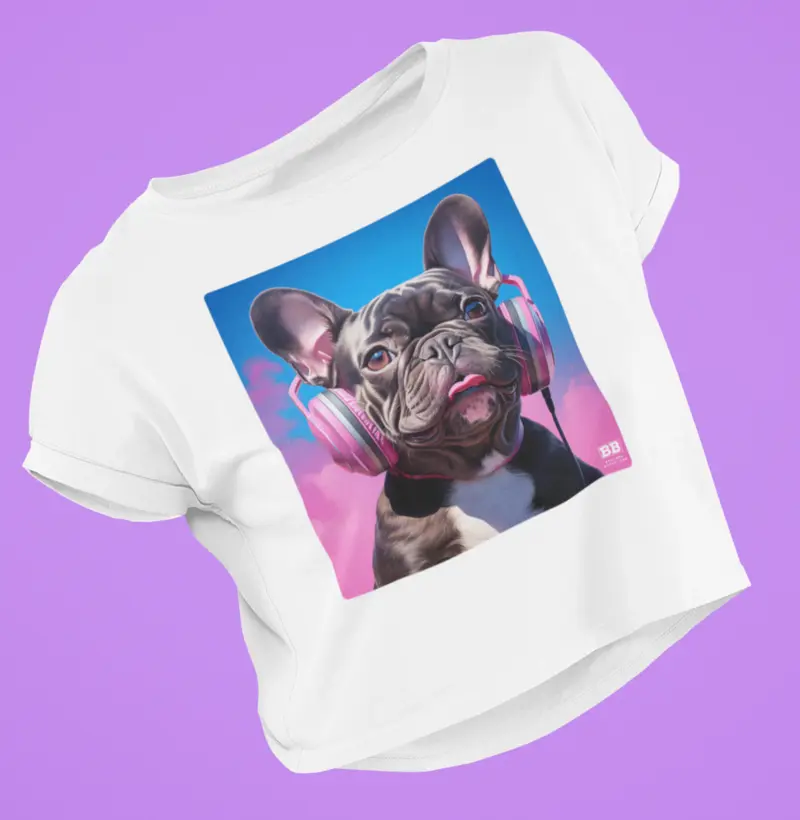 Camiseta Cropped Bulldog Frances "Dj Late Jante III"