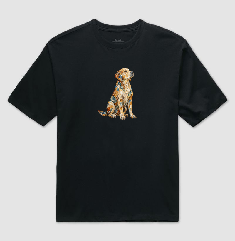 Cachorro em Mosaico - Camiseta Oversized