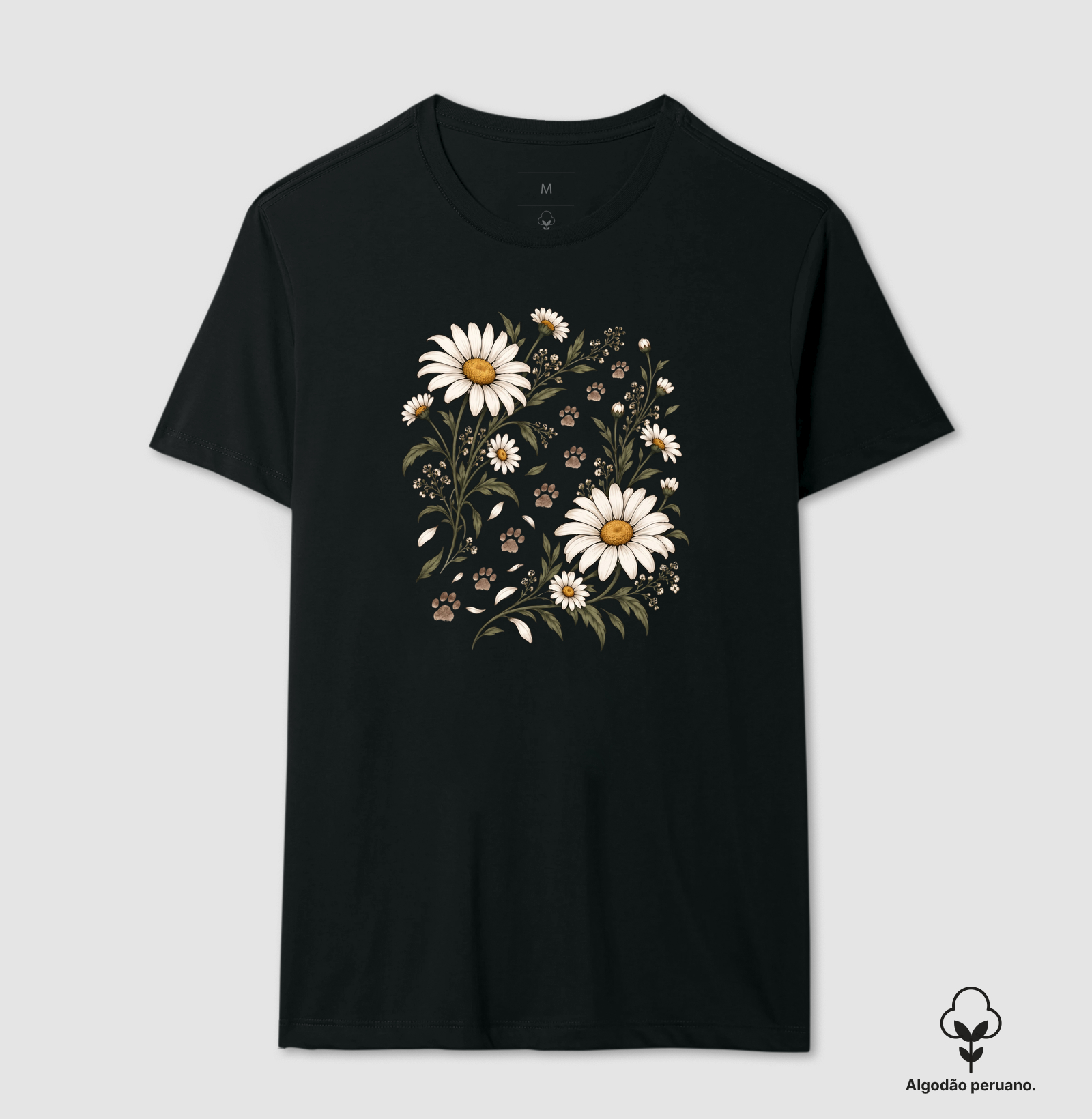 Margaridas & Patas - Camiseta Algodão Peruano