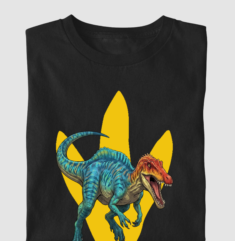 Camiseta Dinossauro Irritator Ataque Algodão Premium Dinoloco