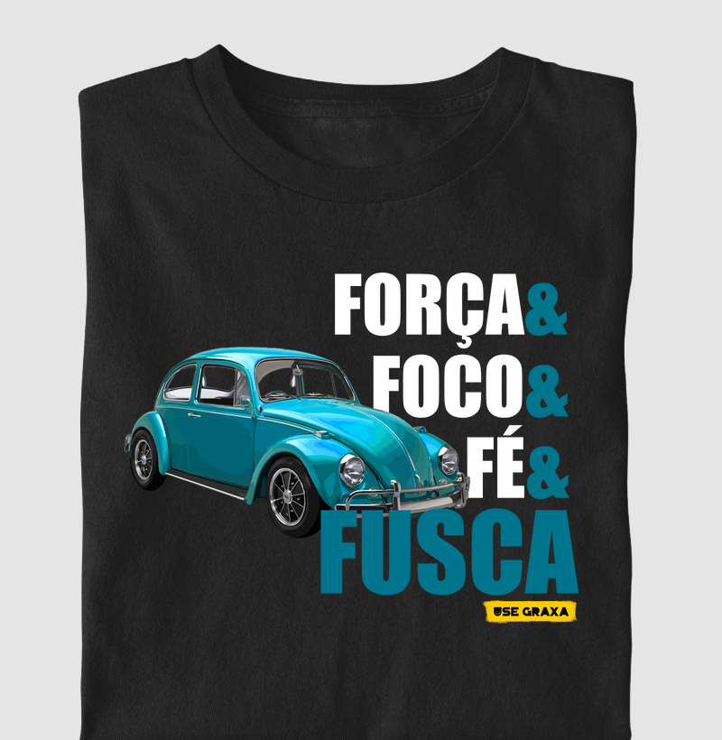 Força Foco Fé Fusca Azul 