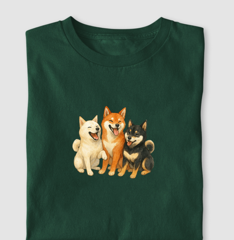 Cães Shiba Inu Branco, Vermelho e Preto