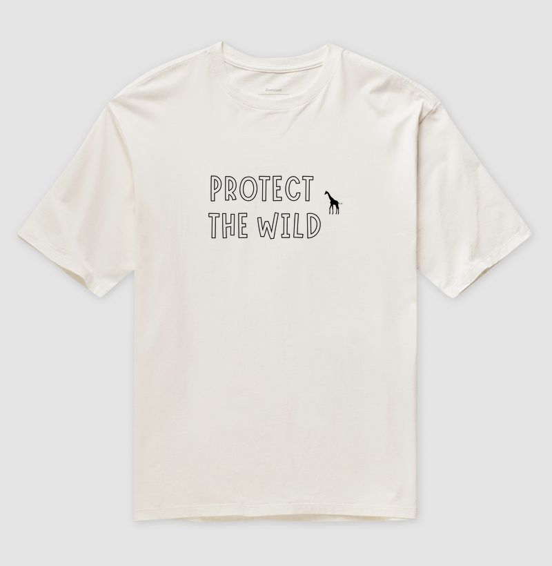 Camiseta Oversized Protect Wild 100% Algodão 