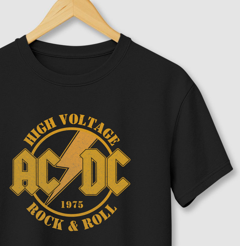 Camiseta AC/DC - Rock & Roll