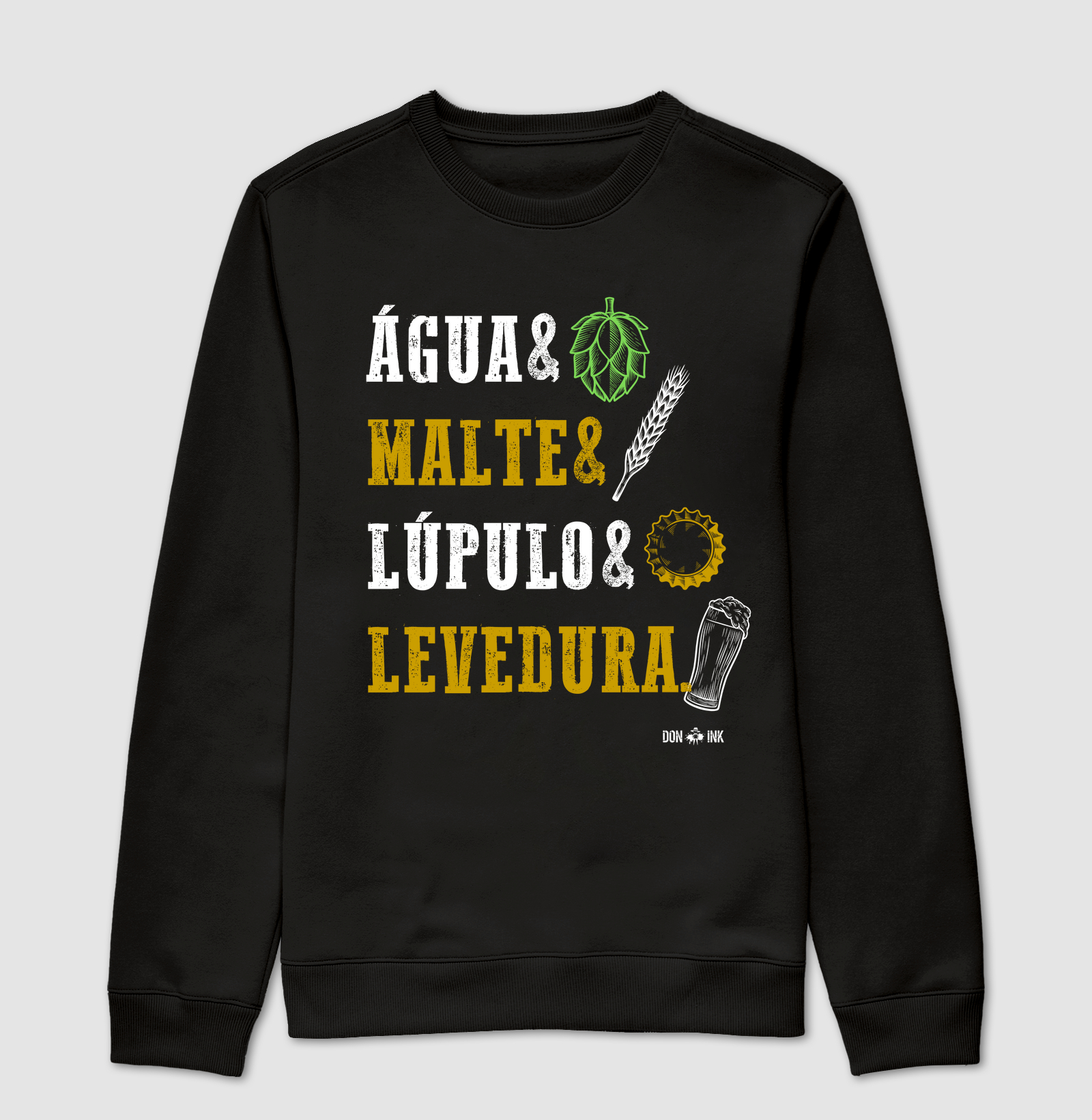 Água, Malte, Lúpulo e Levedura