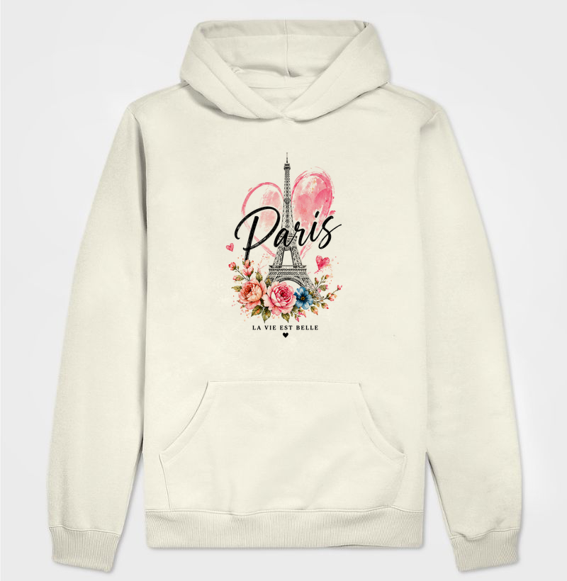 Flores em Paris - Hoodie Moletom