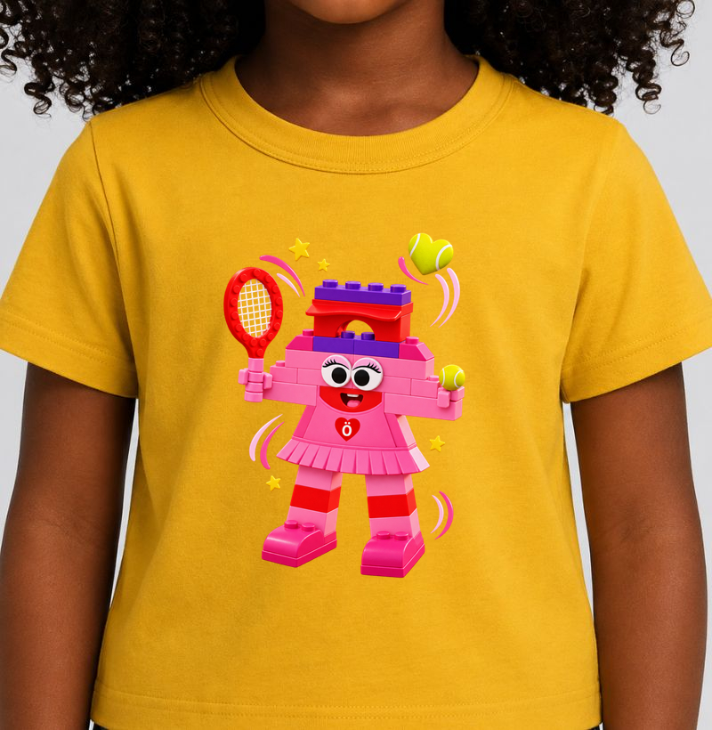 Tica Tenista B _Os Bichos da Dona ÖTA - Camiseta Infantil