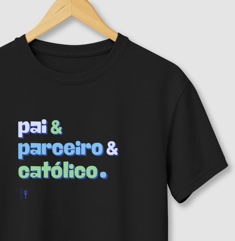 Pai, parceiro, católico.