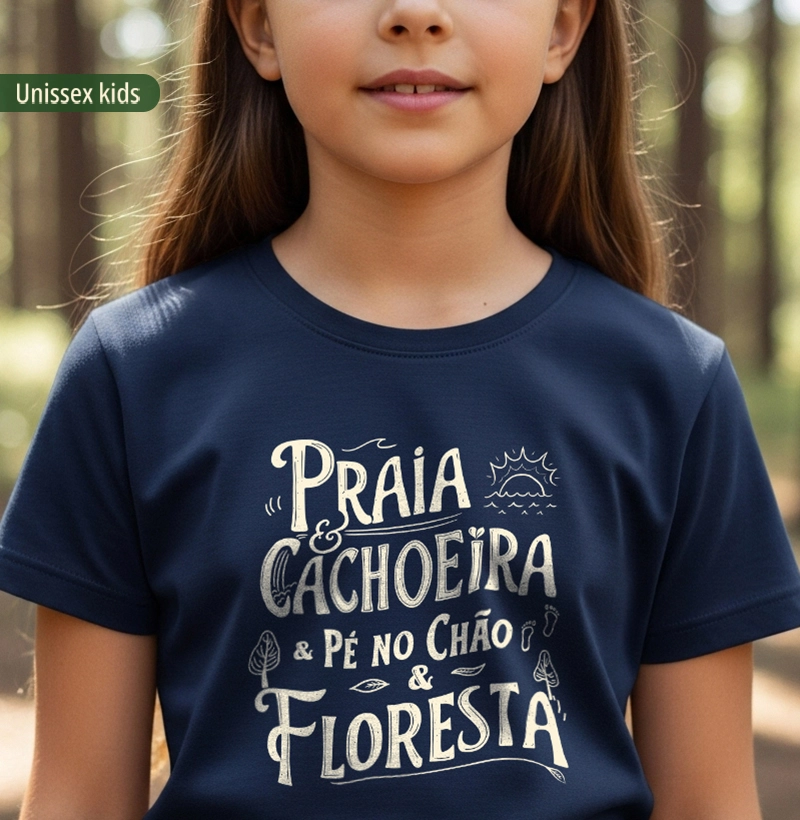 Praia & cachoeira & pé no chão & floresta 