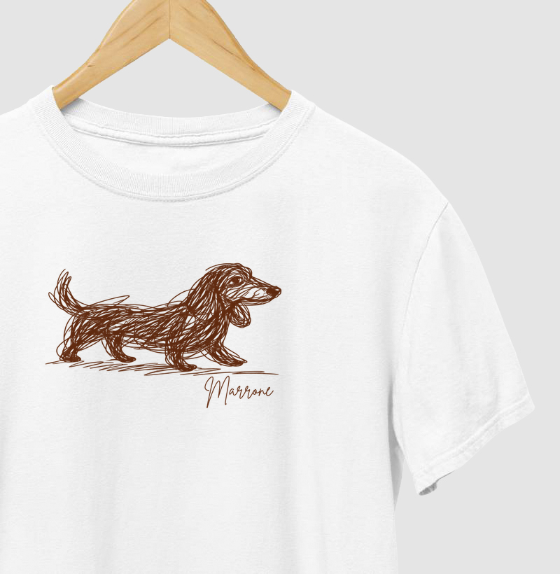 Dachs rabisco marrom - Camiseta
