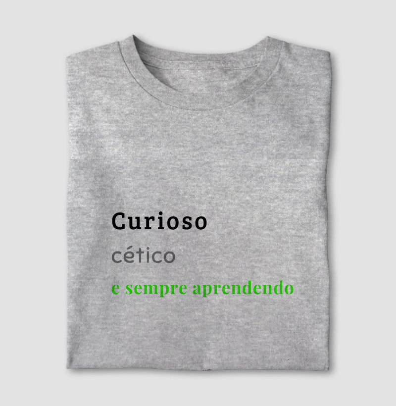 Camiseta Curioso e Cético