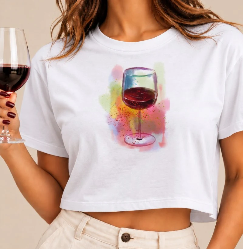 Camiseta Taça Color - Cropped