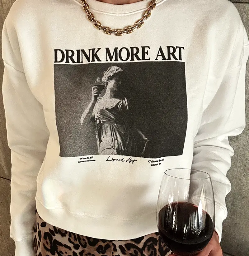 Drink More Art - Moletom Cropped