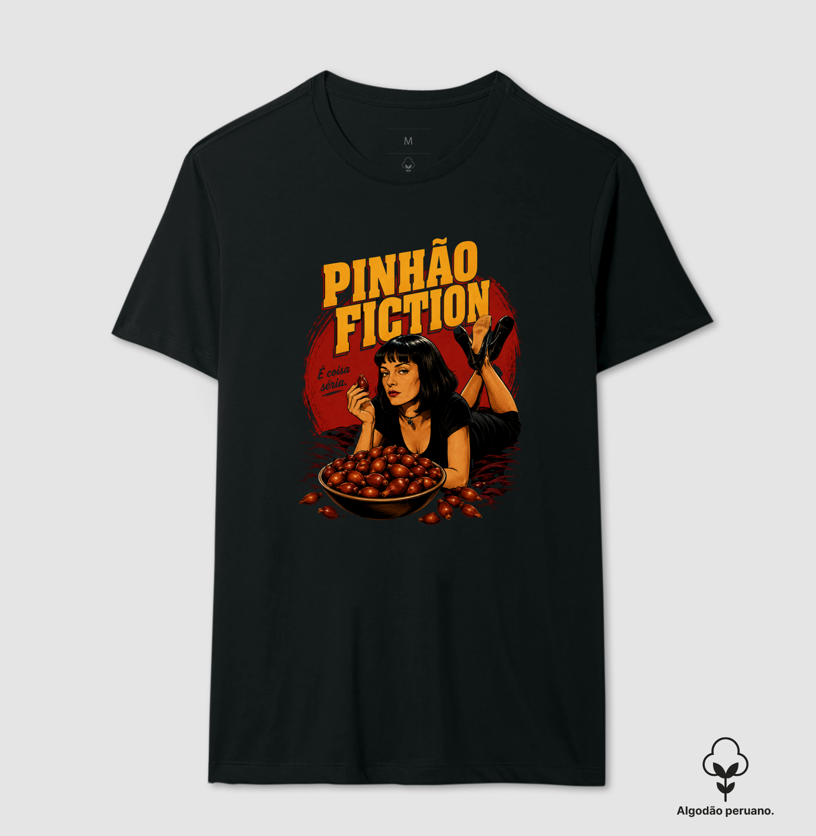 Pinhão Fiction - Camiseta Algodão Peruano