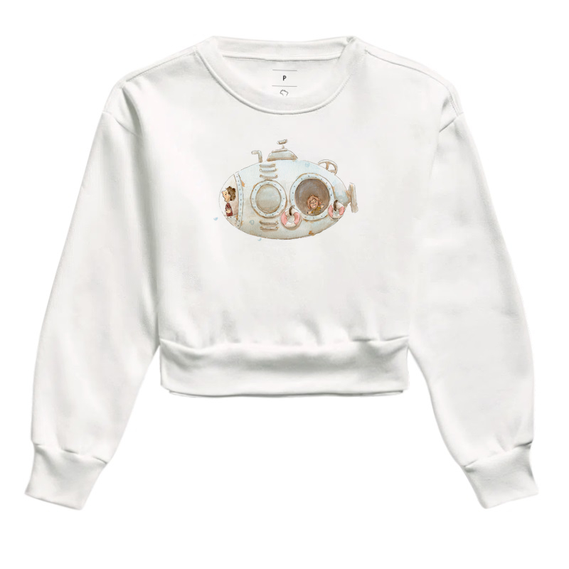 Moletom Cropped Viagem Submarina