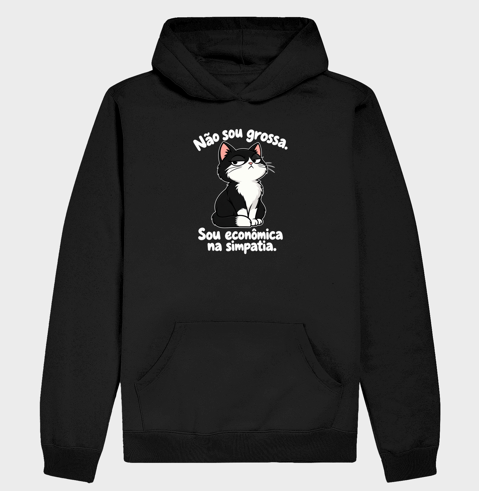 Não Sou Grossa. Sou Econômica na Simpatia - Hoodie Moletom
