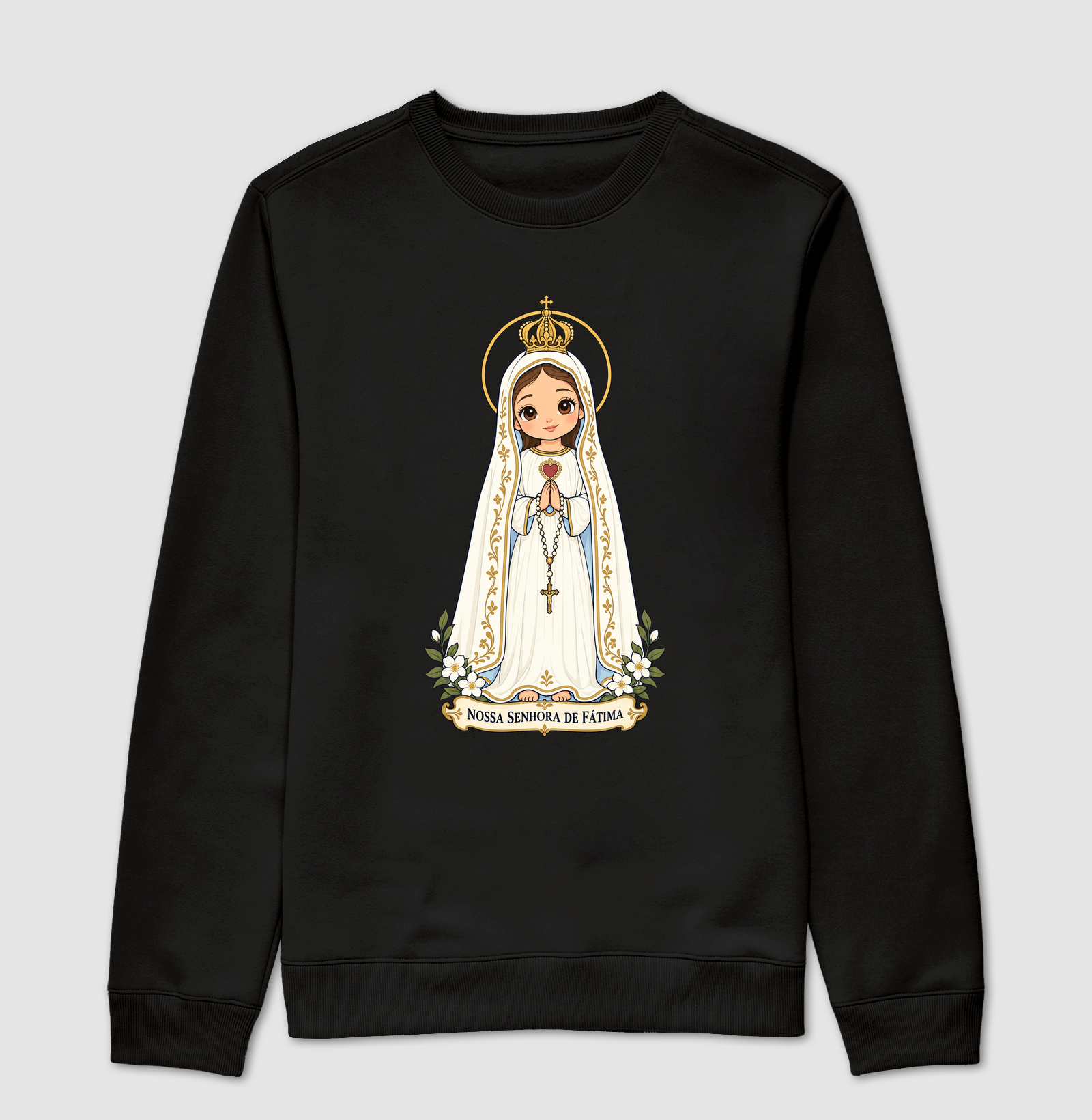 Nossa senhora e Fátima estilo chibi