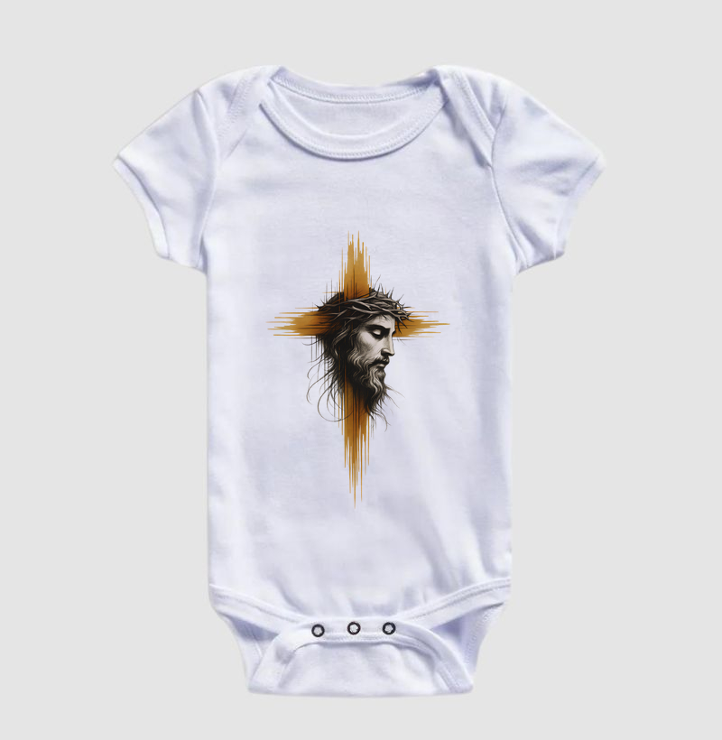 Cruz dourada e Cristo