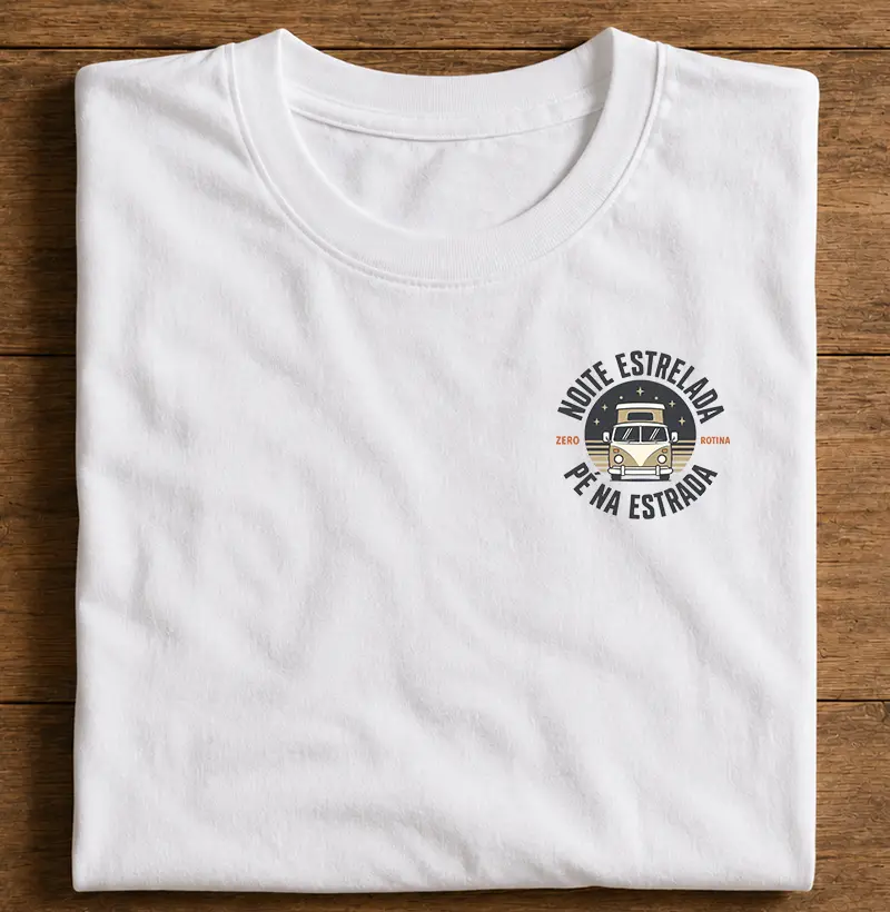 Noite Estrelada, Pé na Estrada - Kombihome - Camiseta