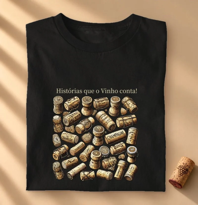 Camiseta Histórias em cada Rolha