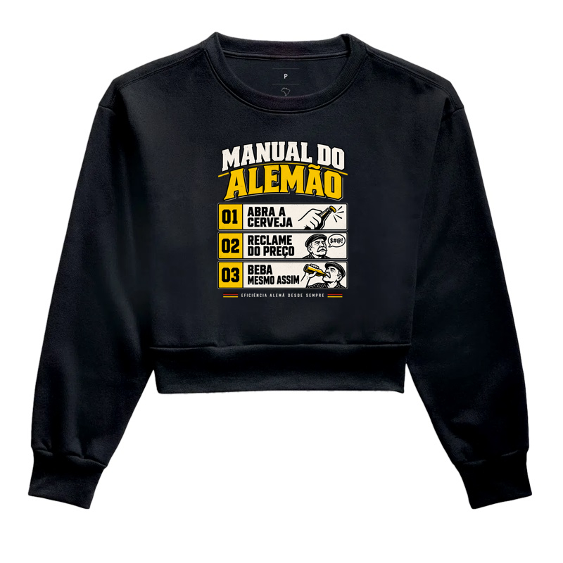 Manual do Alemão - Cropped Moletom
