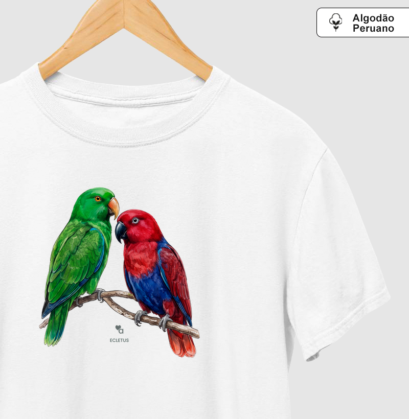 Aves - Casal Ecletus - Algodão Peruano