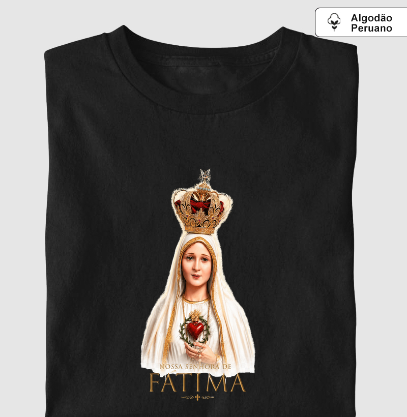 Camiseta Algodão Peruano Nossa Senhora de Fátima