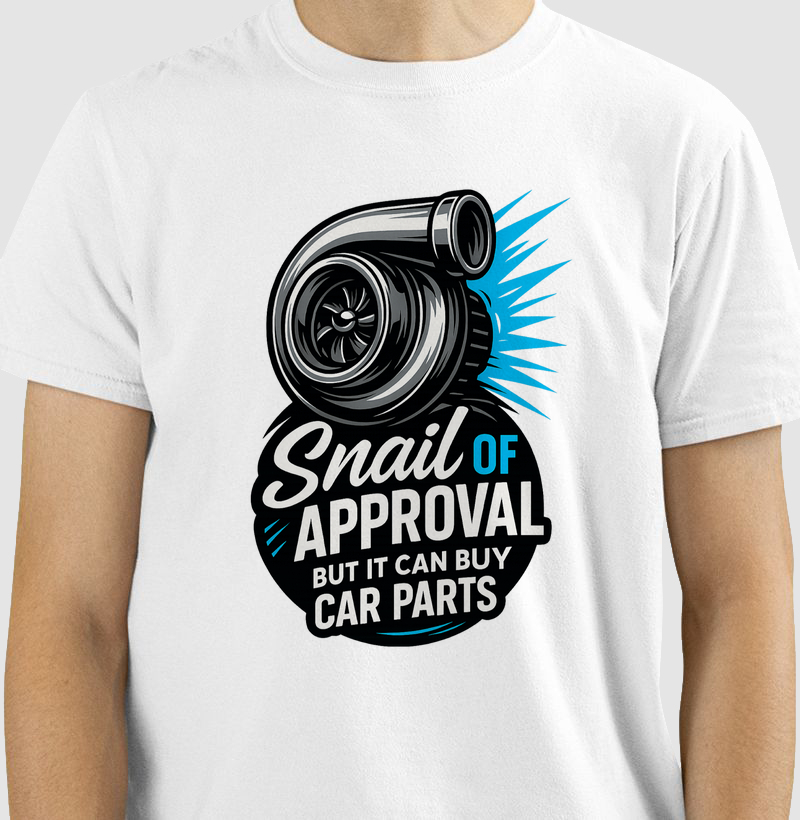 camiseta-garage-motors-kustom-snail-of-approval-turbo-car-parts