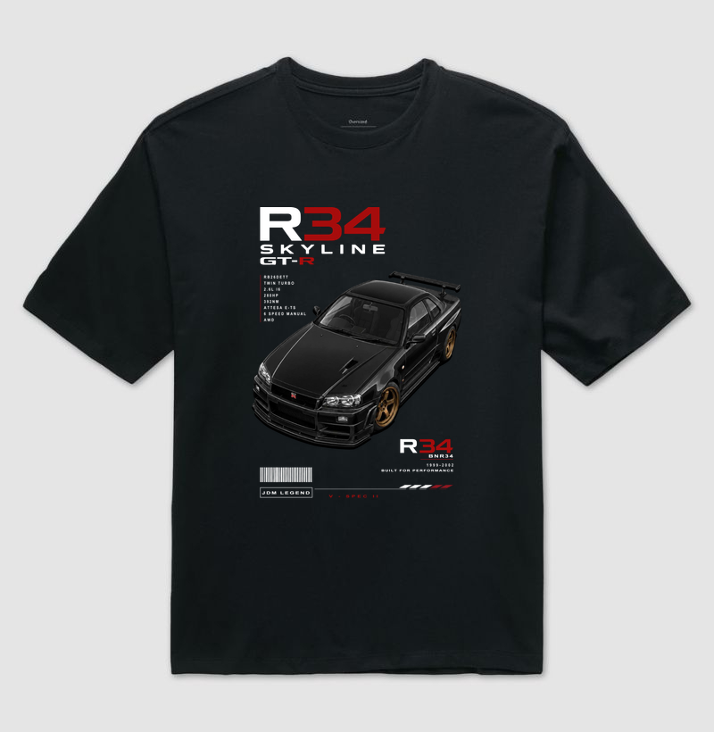 Camiseta oversized Skyline