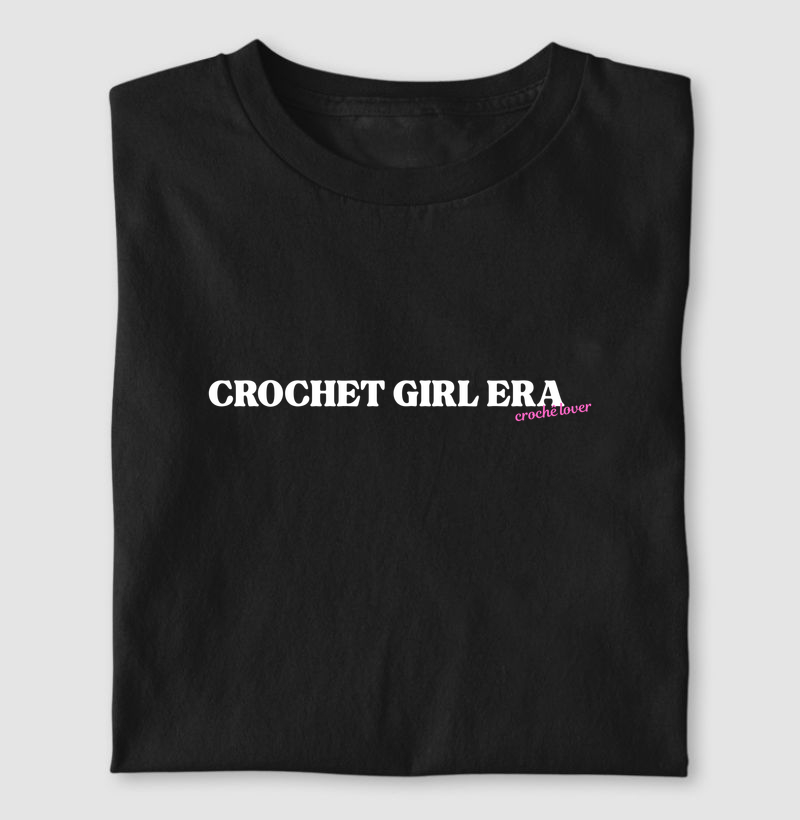 Camiseta Crochet Girl Era Aesthetic Frase