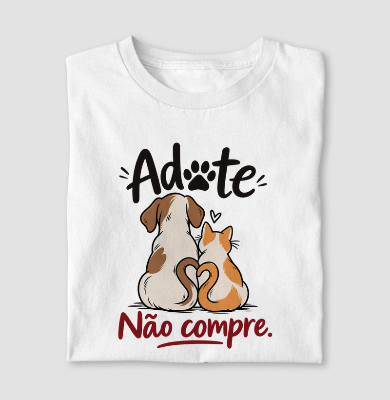 Adote Não Compre - Camiseta