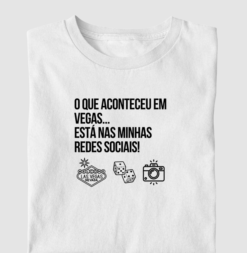 O que aconteceu em Vegas... está nas minhas redes sociais!