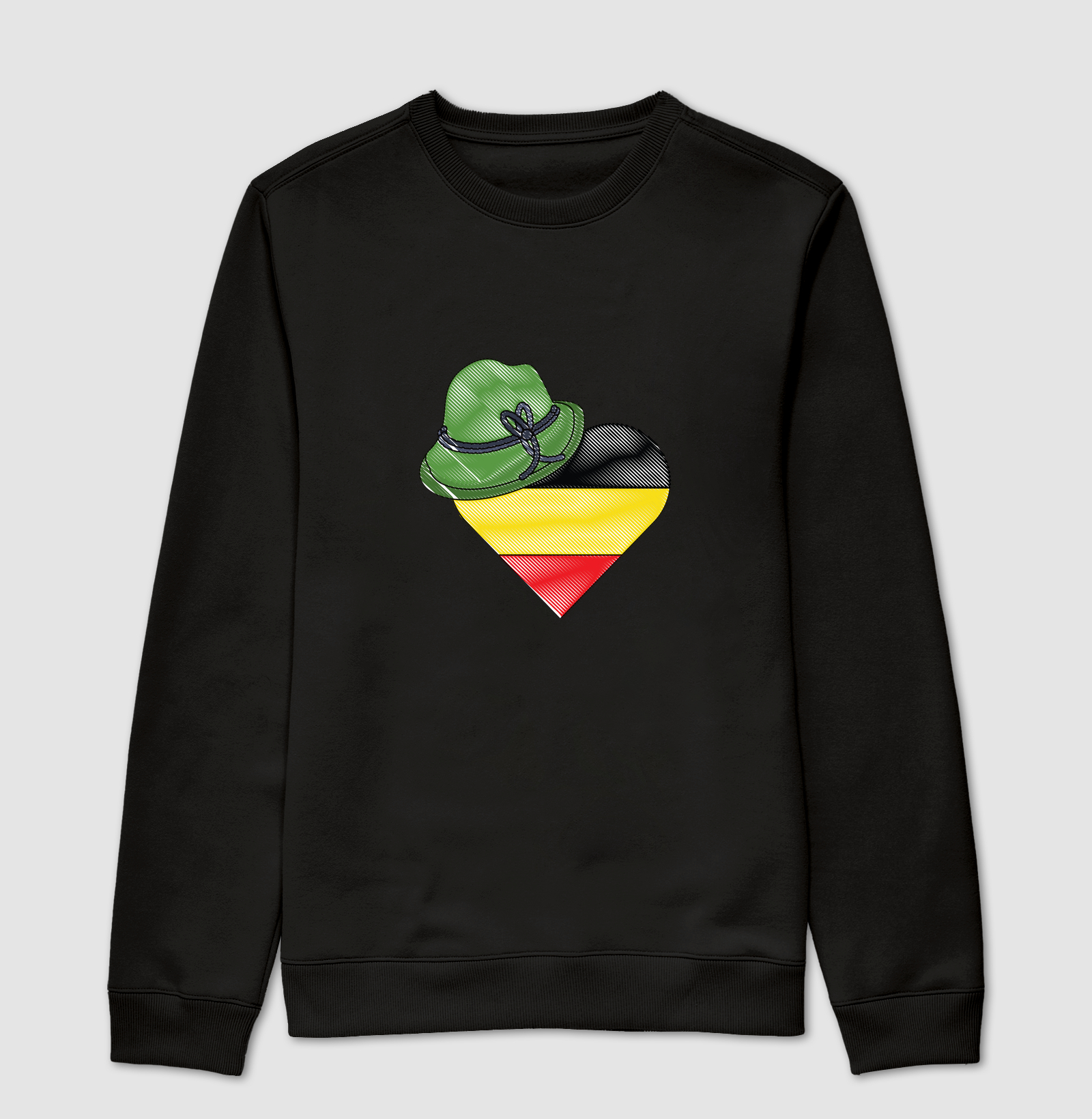 Coração Alemão com Chapéu